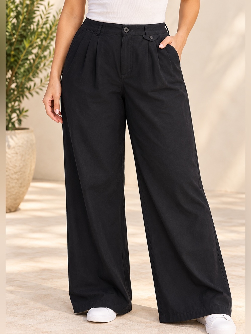 a new day Black High-Waist Wide Leg Pants